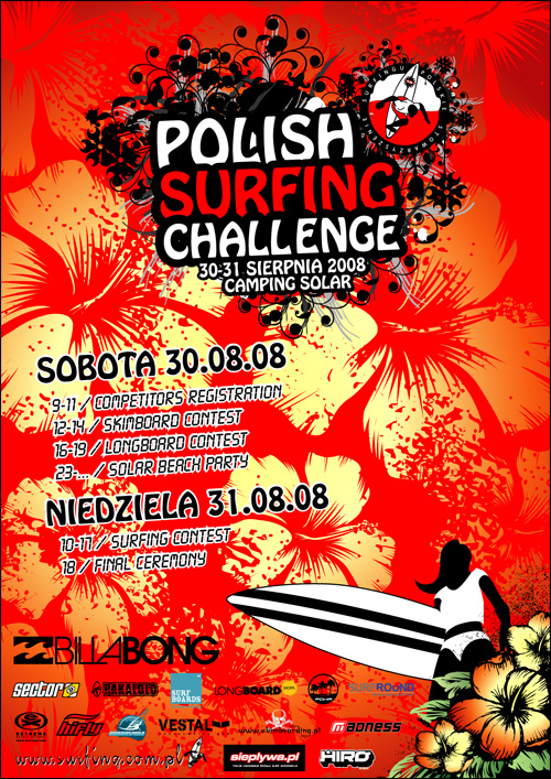 Plakat Polish Surfing Challenge 2008