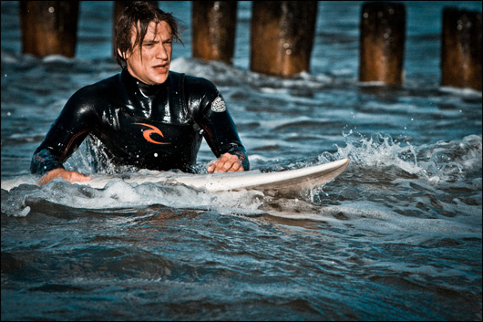 Mikołaj podczas Rip Curl Polish Surfing Challenge 2011 